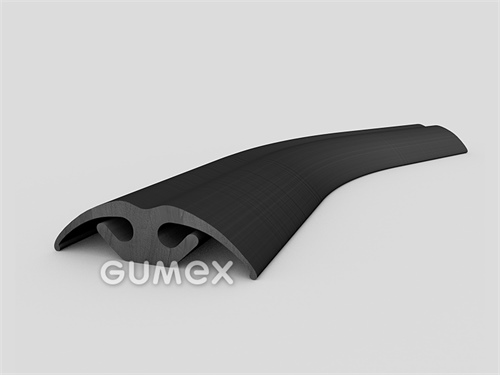 Pryžový profil tvaru "T", 12x45/22mm, 70°ShA, EPDM, -40°C/+100°C, černý